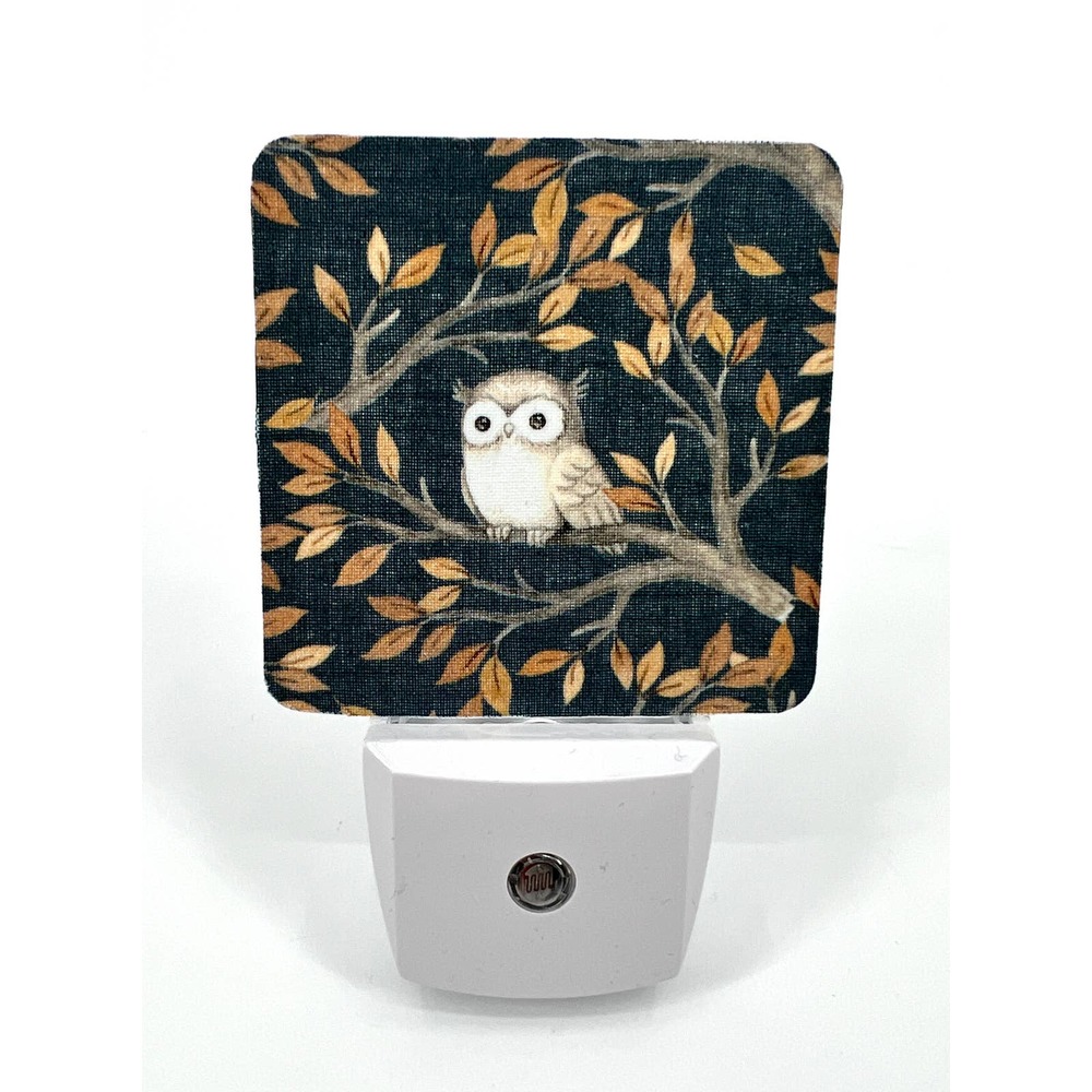 Little Owl Nightlight LED Auto On Nursery Baby Shower Gift Kids Room Lighting